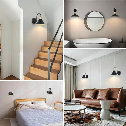 2-Delige Batterijgevoede Wandlampen met Afstandsbediening Dimbaar Draadloze LED Wandlamp