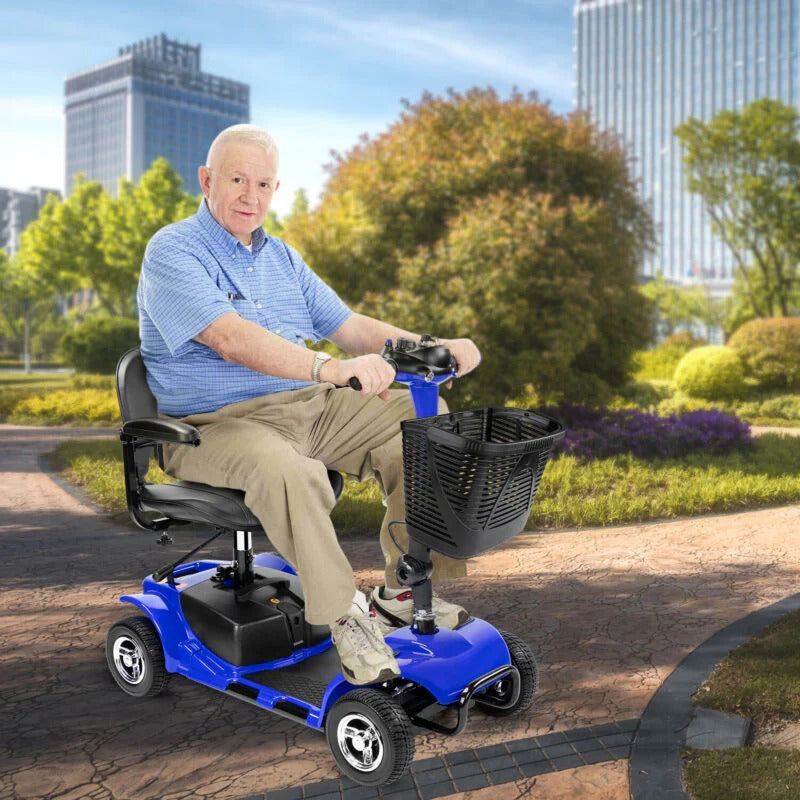 4 wheels mobility scooter power wheelchair folding electric scooters home travel