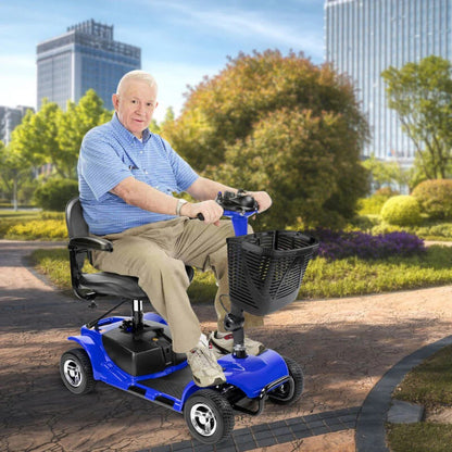 4 wheels mobility scooter power wheelchair folding electric scooters home travel
