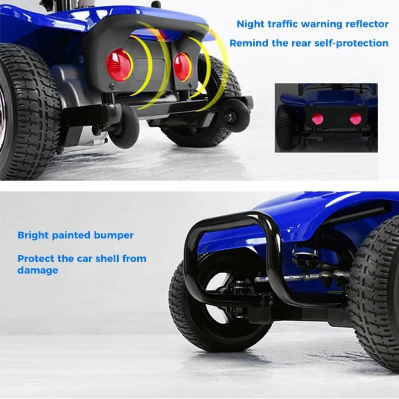 4 wheels mobility scooter power wheelchair folding electric scooters home travel