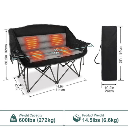 Heated Double Camping Chair