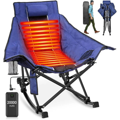 Oversized Heated Rocking Camping Chair