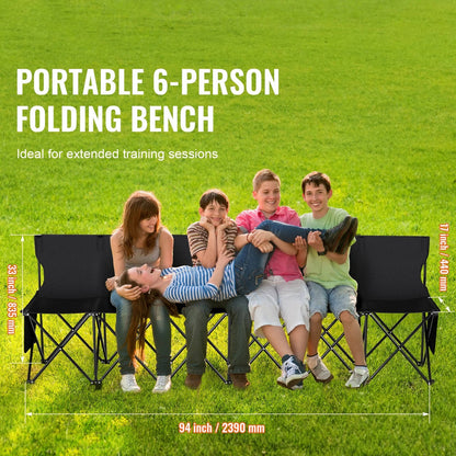 6 Person Folding Team Bench