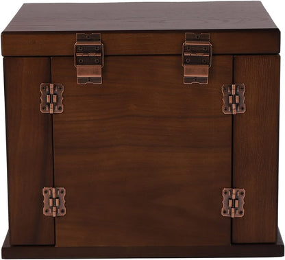 Jewelry Box Organizer with Mirror 5 Layer Large 4 Drawers