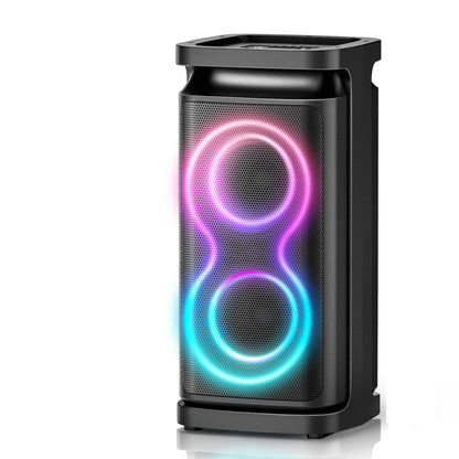 Altavoz portátil para fiestas con sonido fuerte y entrada para micrófono