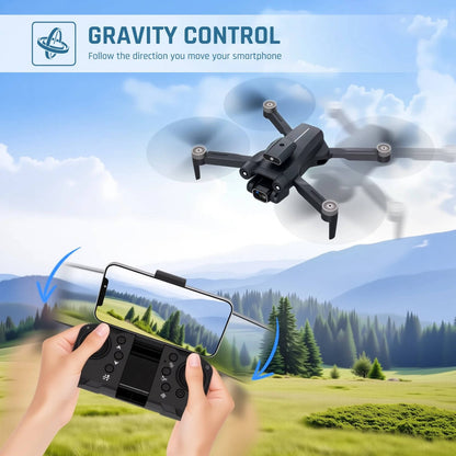 4K FPV Drone with Dual Camera, Brushless Motor, 2 Batteries, Optical Flow RC Quadcopter