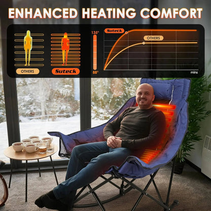 Oversized Heated Rocking Camping Chair