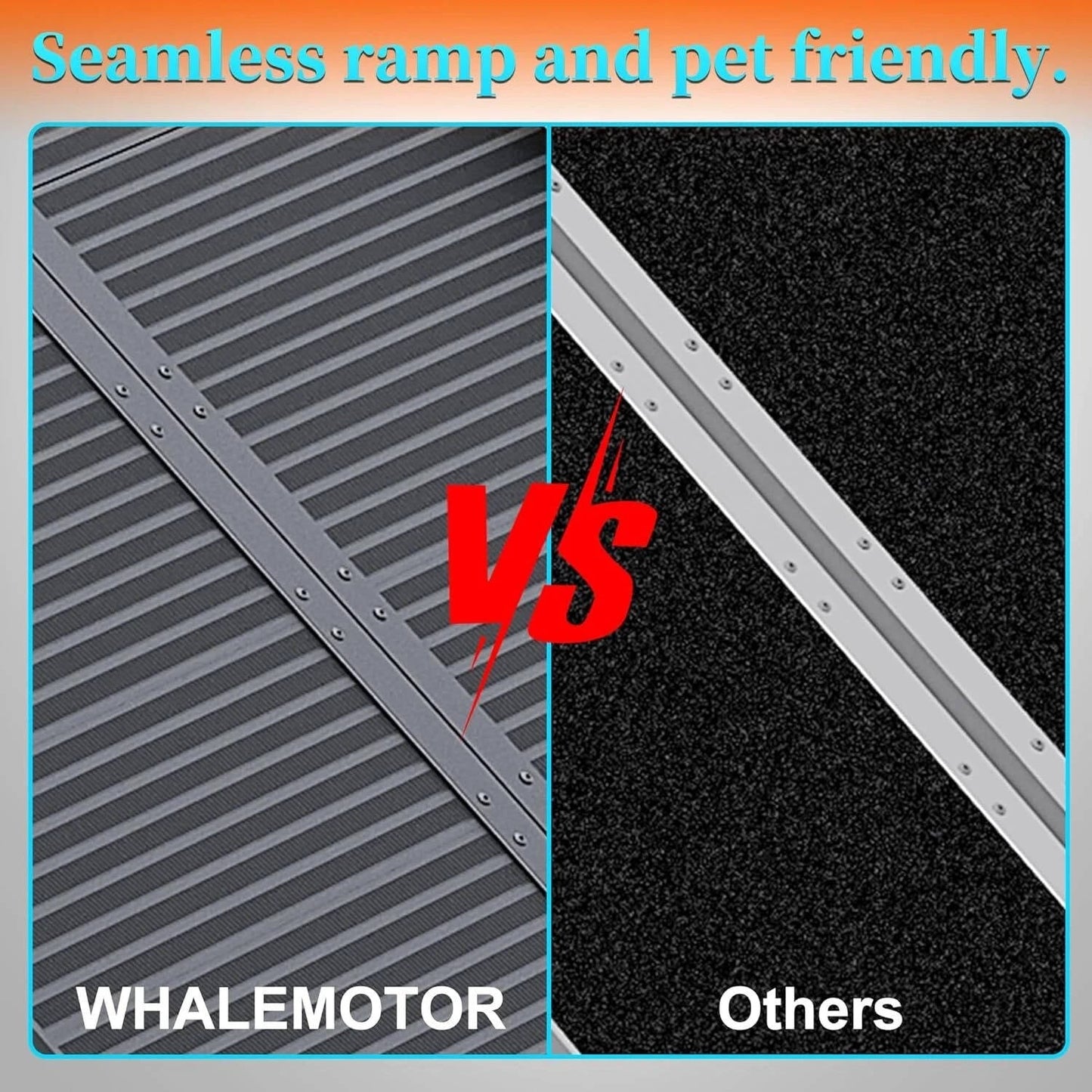 Folding Wheelchair Ramp Aluminum Portable - 600 Lbs Non-Slip Mobility Ramp