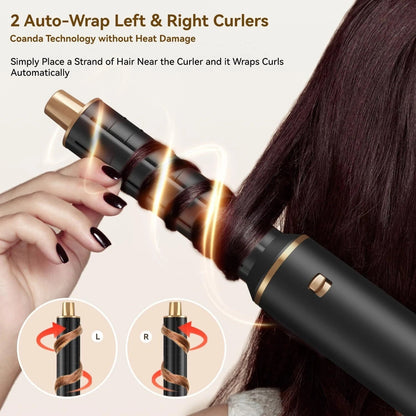 5 in 1 Blow Dryer Brush with Negative Ion, Hot Air Styler & Curling Wrap