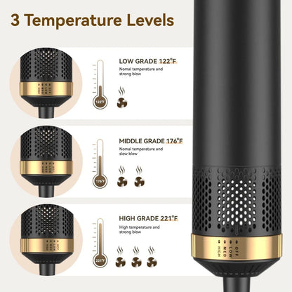 5 in 1 Blow Dryer Brush with Negative Ion, Hot Air Styler & Curling Wrap