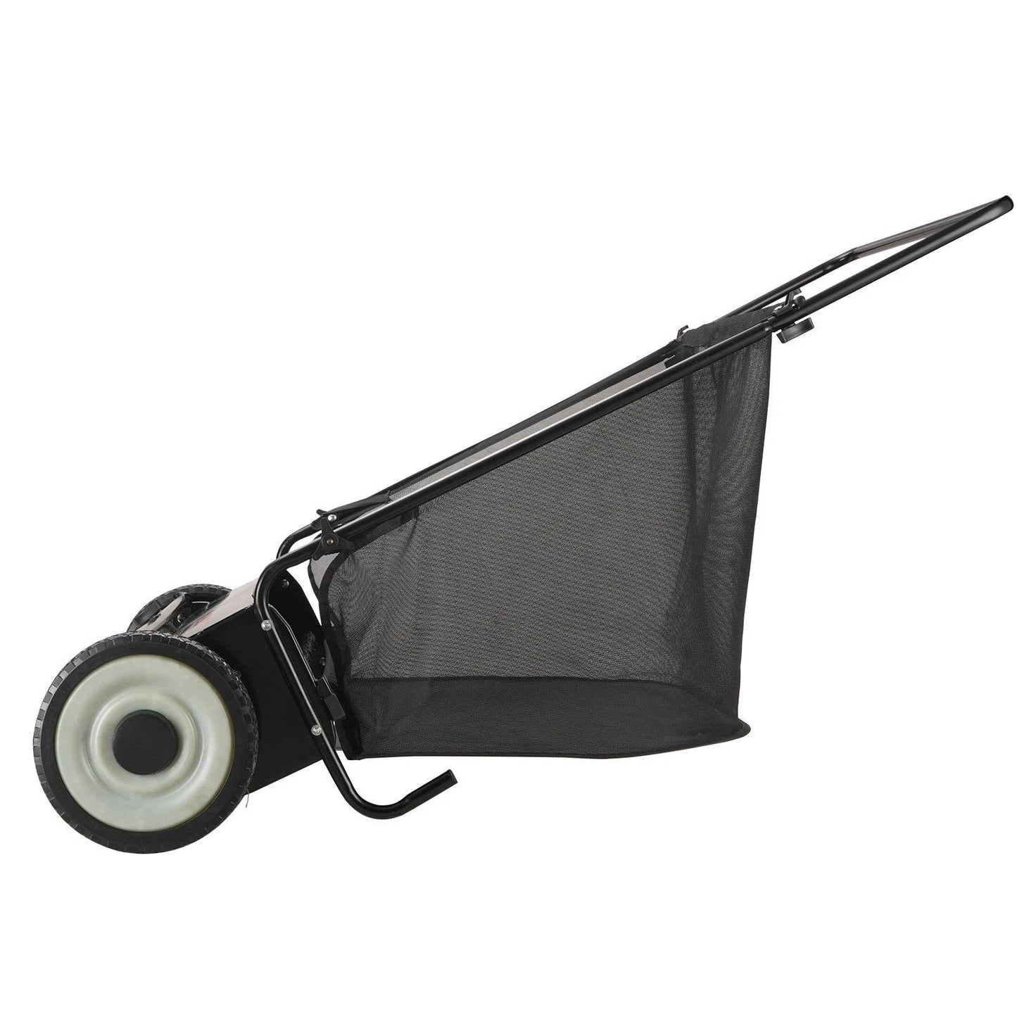 Push Lawn Sweeper 26 Inch 7 Cu Ft Leaf Collector with Adjustable Height Manual Grass Sweeper for Yard Garden