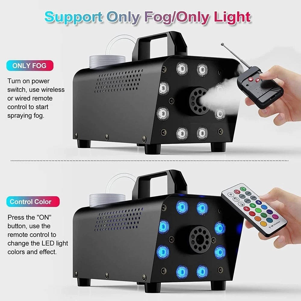 Smoke Machine W/ 13 Colorful LED Lights Effect