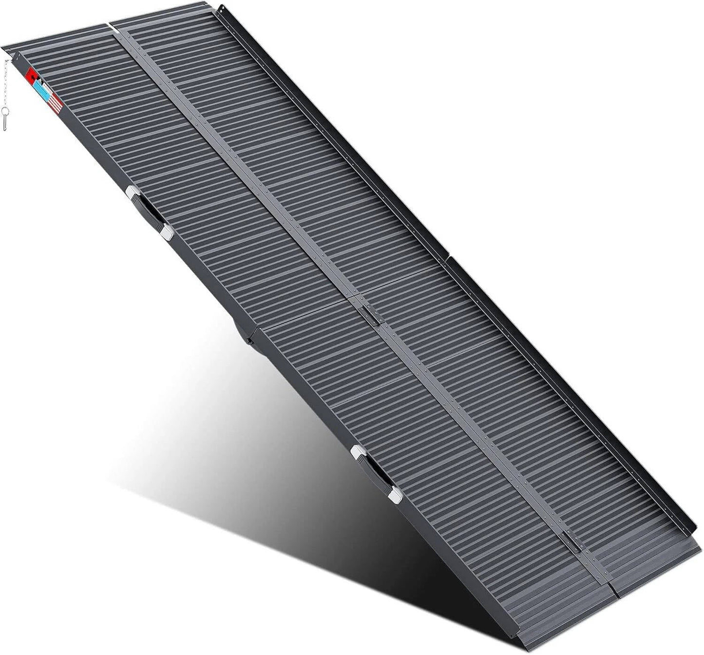 Folding Wheelchair Ramp Aluminum Portable - 600 Lbs Non-Slip Mobility Ramp