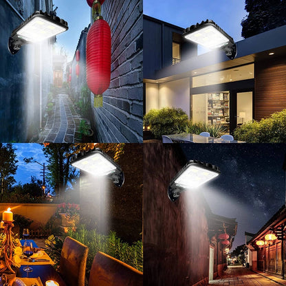 3 szt. zewnętrznych lamp ściennych LED z czujnikiem ruchu i zasilaniem solarnym