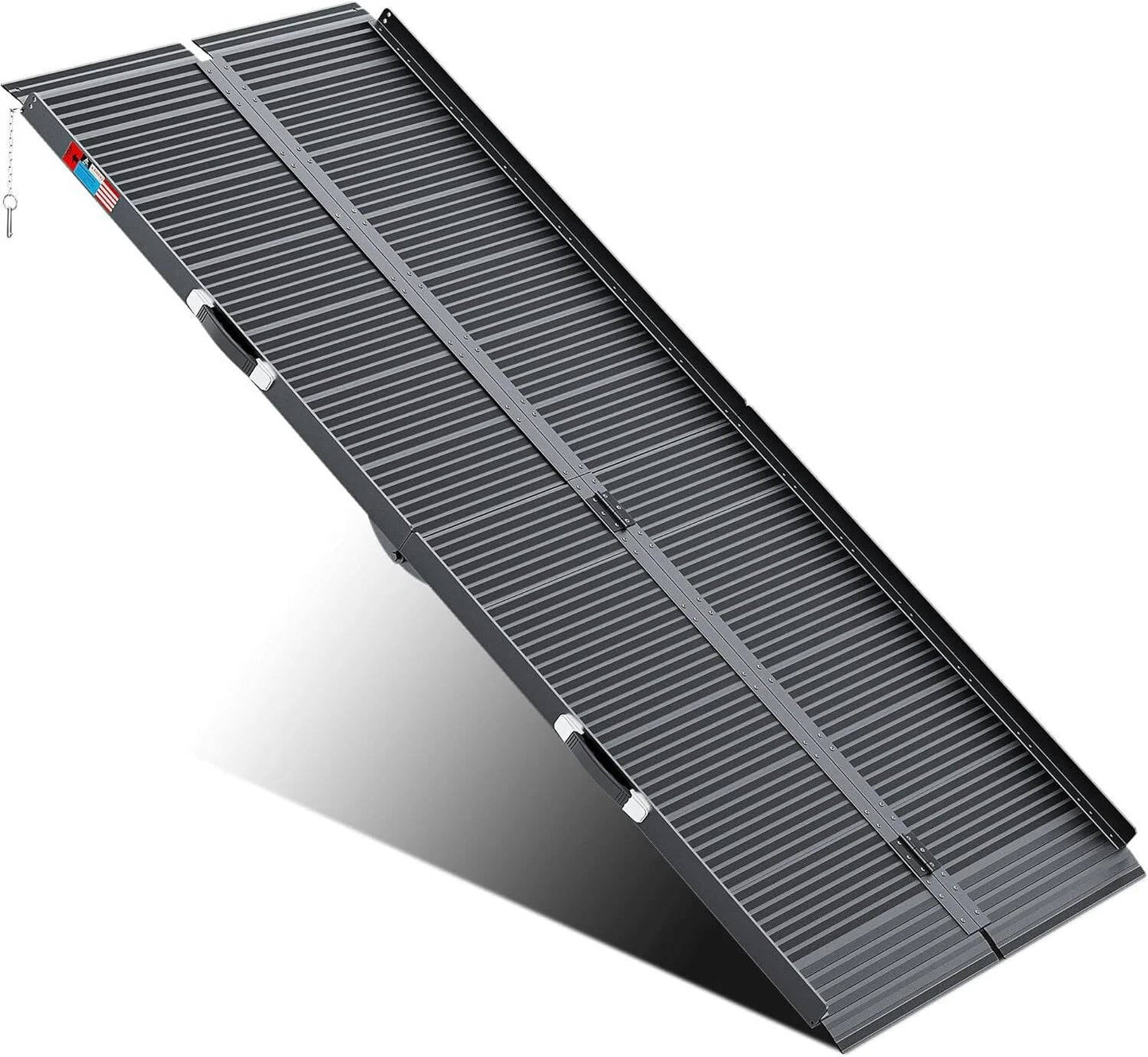 Folding Wheelchair Ramp Aluminum Portable - 600 Lbs Non-Slip Mobility Ramp