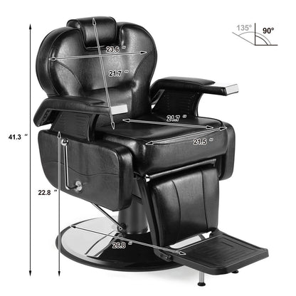 Heavy Duty Stylist Barber Recline Chair