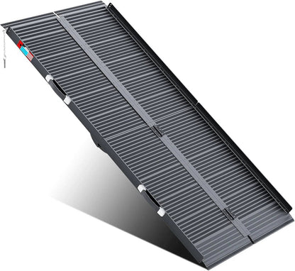 Folding Wheelchair Ramp Aluminum Portable - 600 Lbs Non-Slip Mobility Ramp