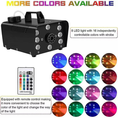 Smoke Machine W/ 13 Colorful LED Lights Effect