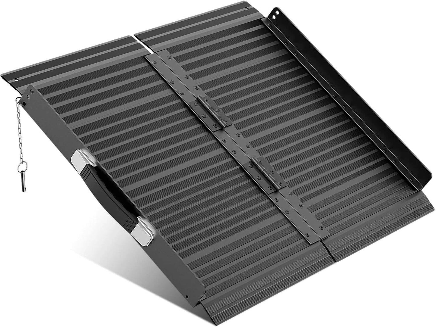 Folding Wheelchair Ramp Aluminum Portable - 600 Lbs Non-Slip Mobility Ramp