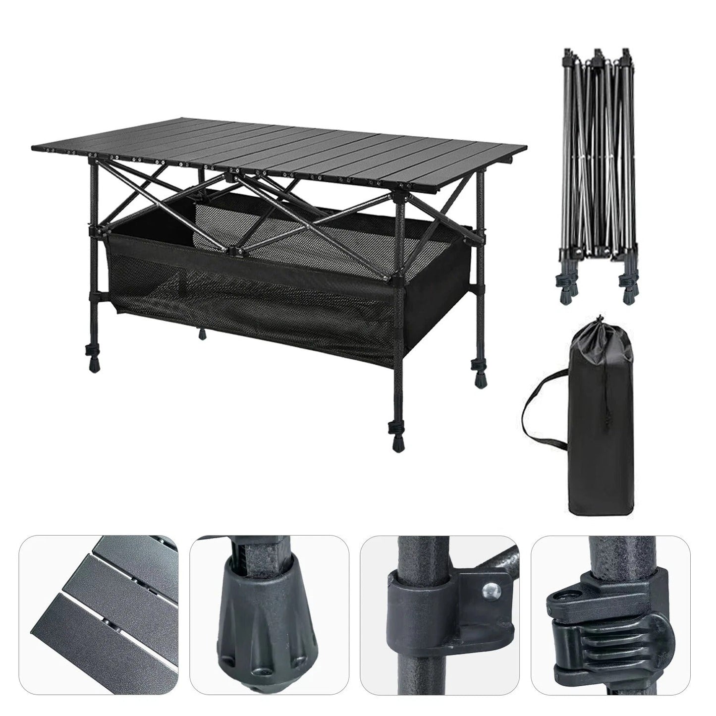 Campingtafel Opvouwbaar met Opbergruimte