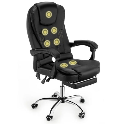 Silla de Oficina Ergonómica con Masaje – Soporte Lumbar y Función Reclinable