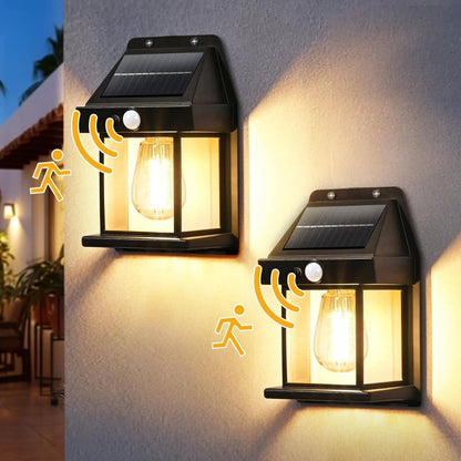 LED Solar Wall Lights Outdoor Garden Lamp