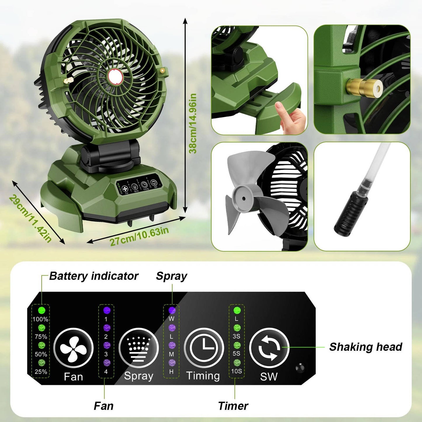 Misting Fan For Patio Camping