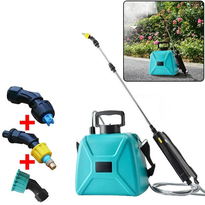 Rechargeable Electric Garden Sprayer 5L, Battery Powered Plant Sprayer with 3 Nozzles