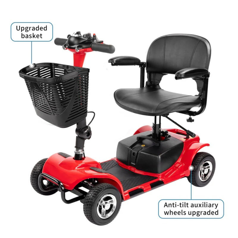 4 wheels mobility scooter power wheelchair folding electric scooters home travel