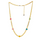 Jelly Heart Gemstone Charm Necklace, 18K Gold Plated, Multicolor Quartz