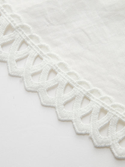 Lace-Trimmed Tiered Skirt