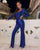 Long-Sleeve Sequin Jumpsuit