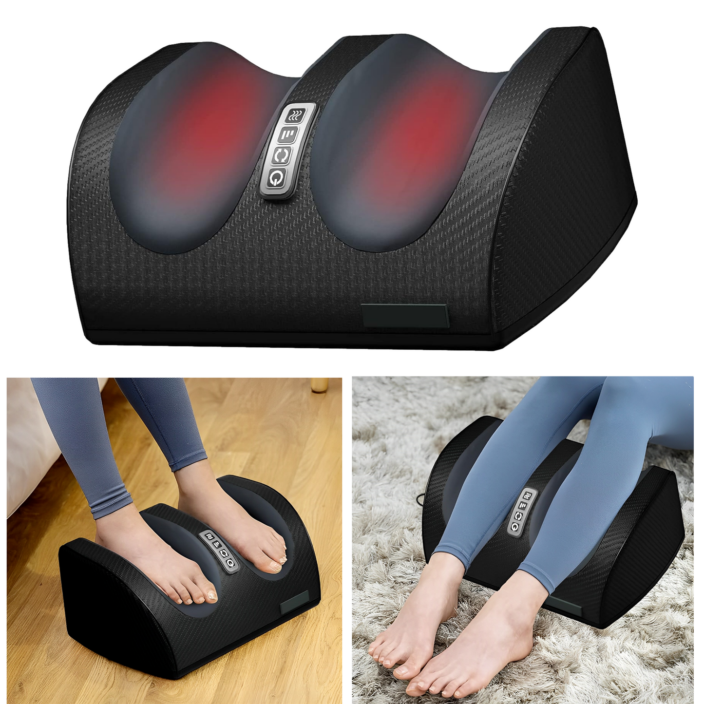 Foot and Calf Massager with Heat – Shiatsu Kneading Roller for Circulation & Pain Relief