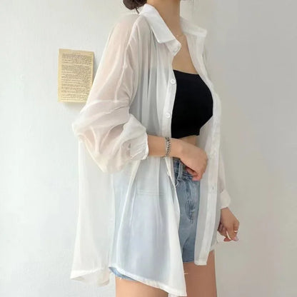 Margot - Elegant Sheer Chiffon Cardigan for Women