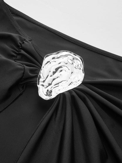 Metall Accent Vridd Sarong Skjørt