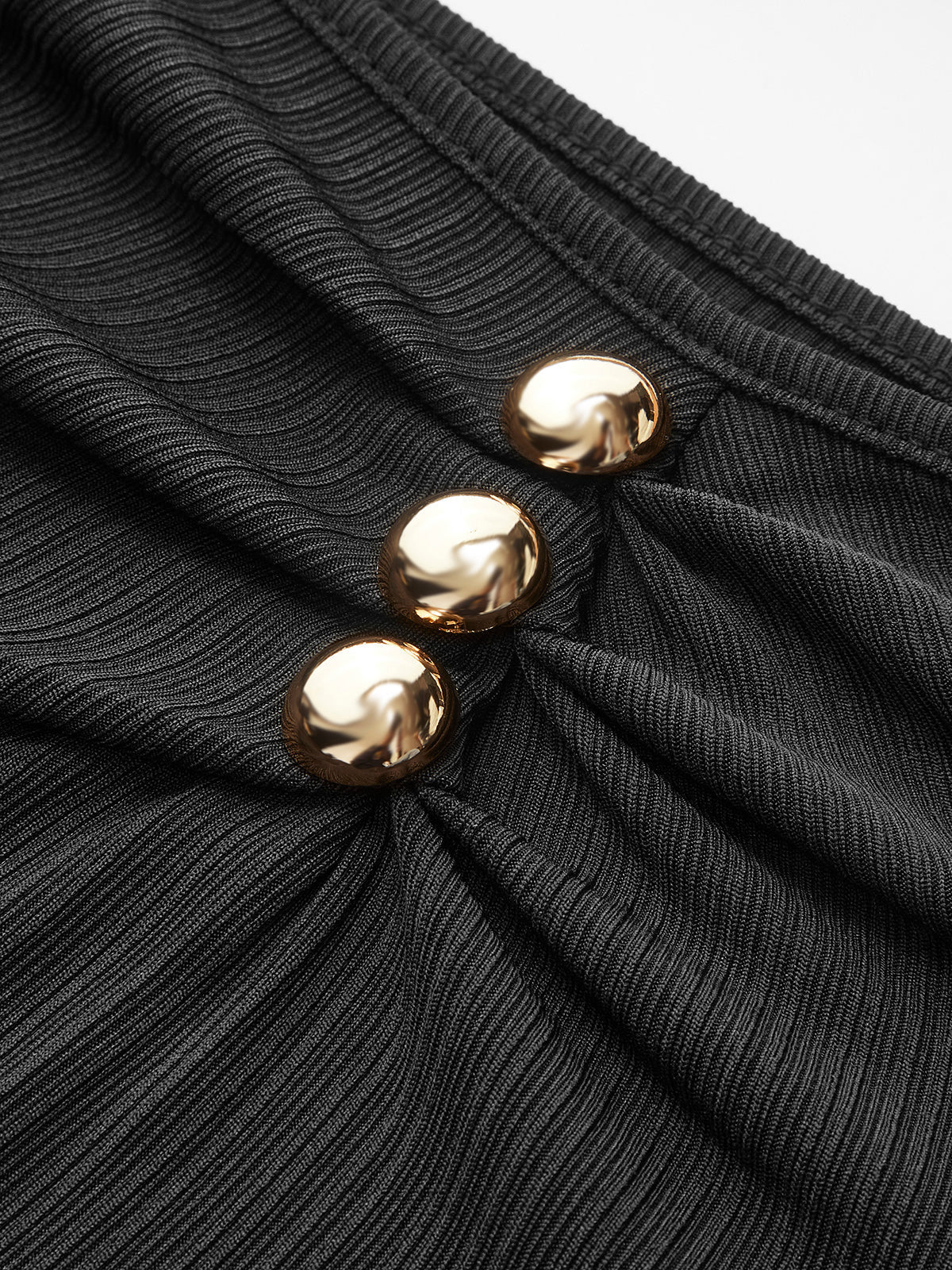 Metal Detail Pleated Blouse