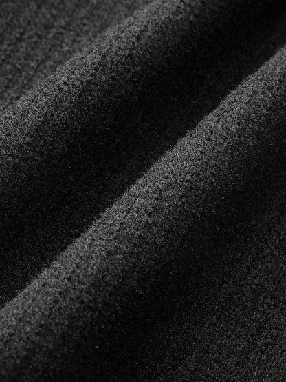 Mid-Waist Tweed Pockets Wide-Leg Shorts