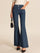 Mid-Waisted Buttoned Flared Jeans