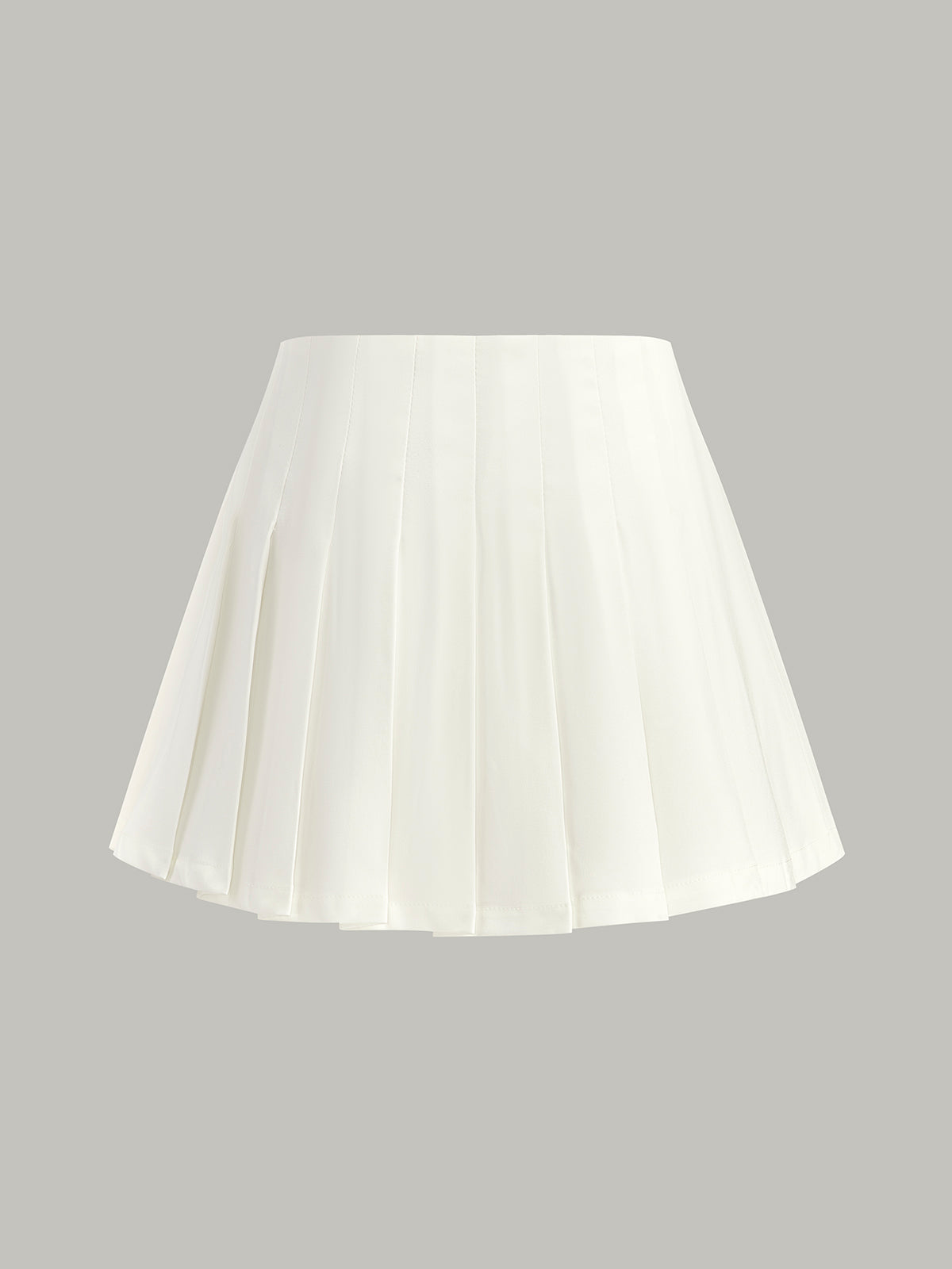 Mid-Waisted Pleated Skirt