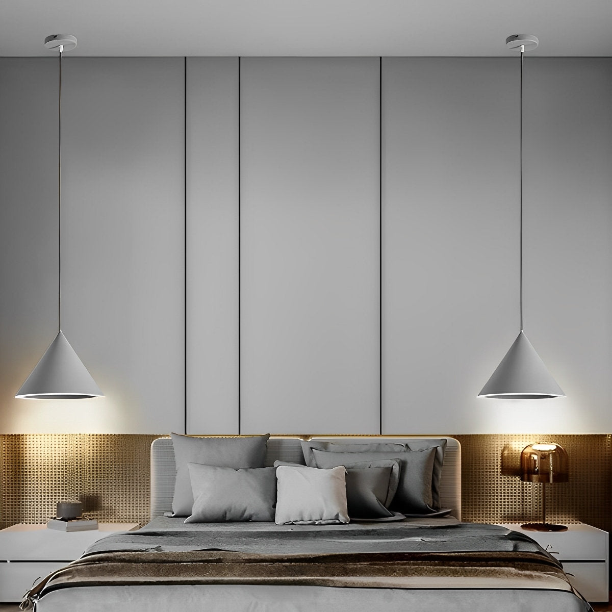 Minimalist Conical LED Macaron Color Pendant Light Island Lighting Chandelier