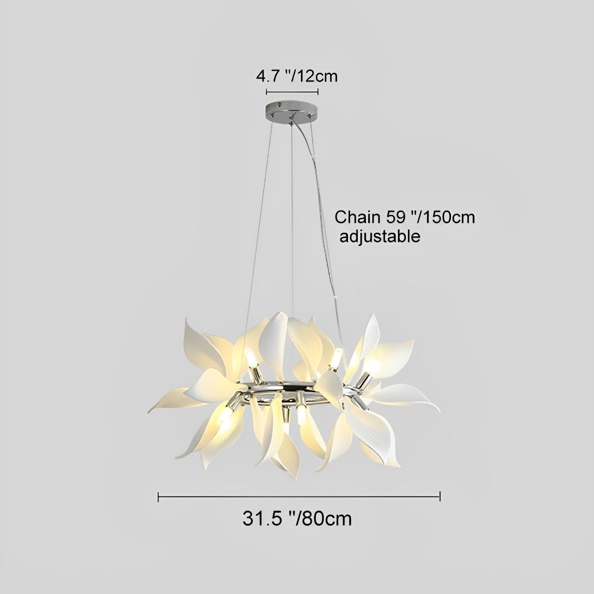 Modern Ceramics Flower Art Chandelier Light