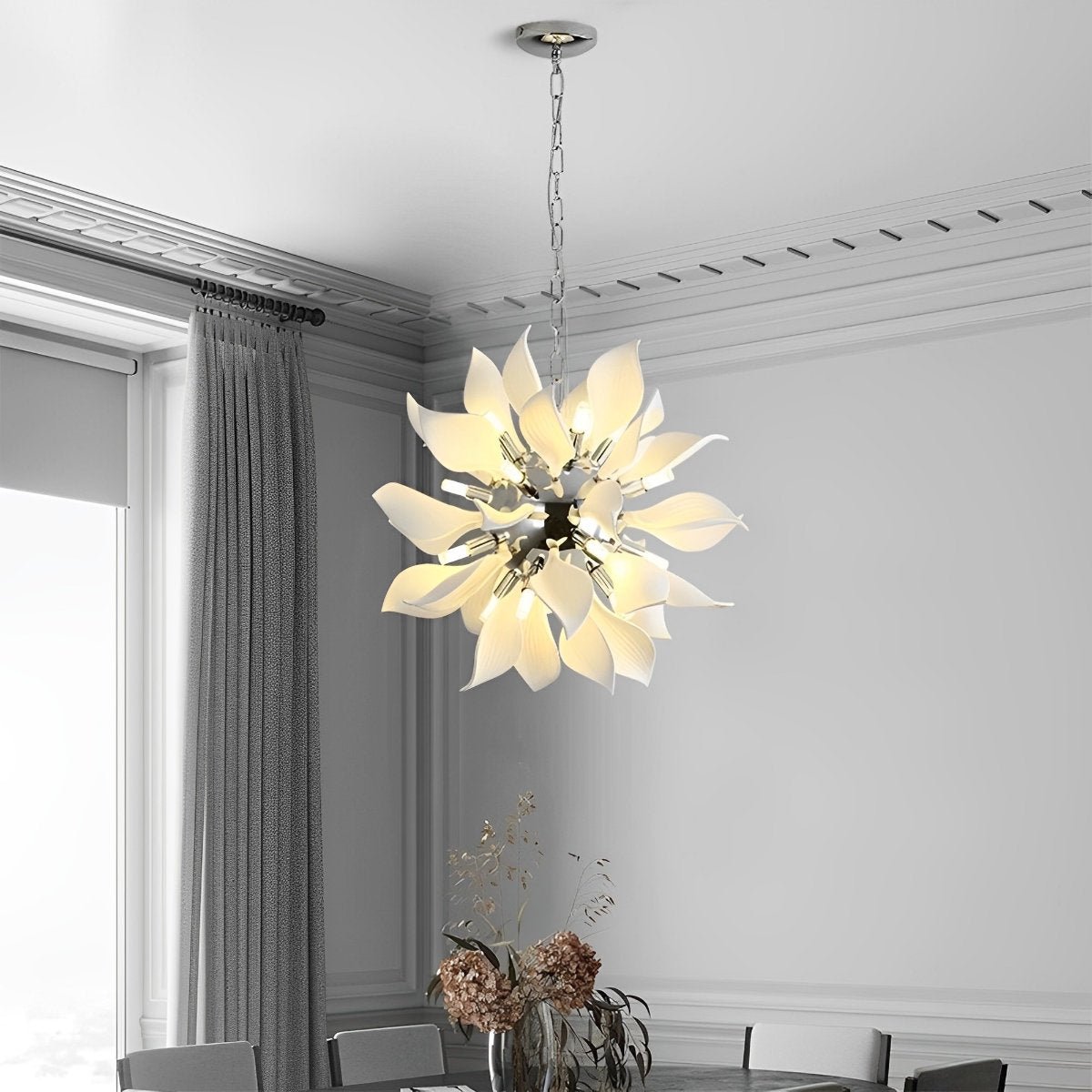 Modern Ceramics Flower Art Chandelier Light