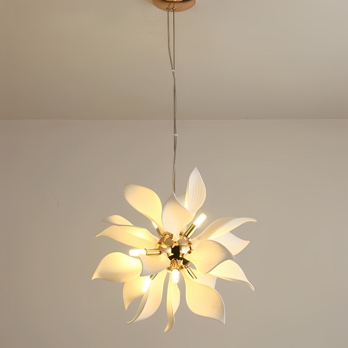 Modern Ceramics Flower Art Chandelier Light