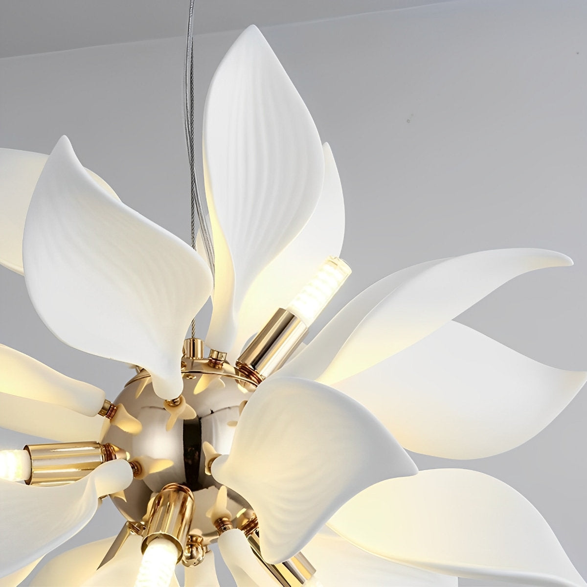 Modern Ceramics Flower Art Chandelier Light