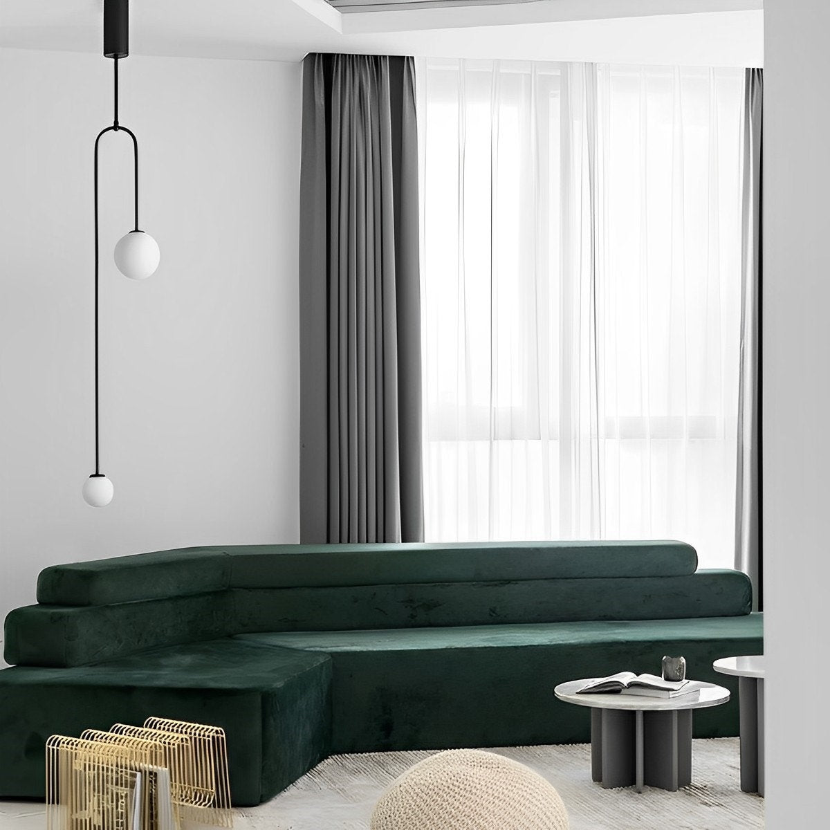 Modern eigentijds hangend plafondlamp voor slaapkamer en studeerkamer
