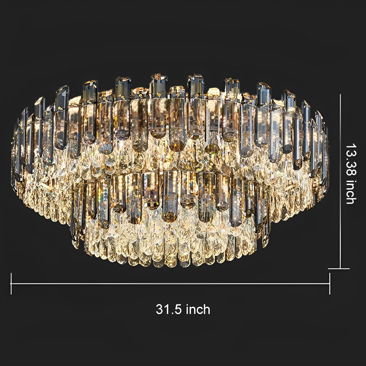 Modern Round Luxury Crystal Ceiling Lights