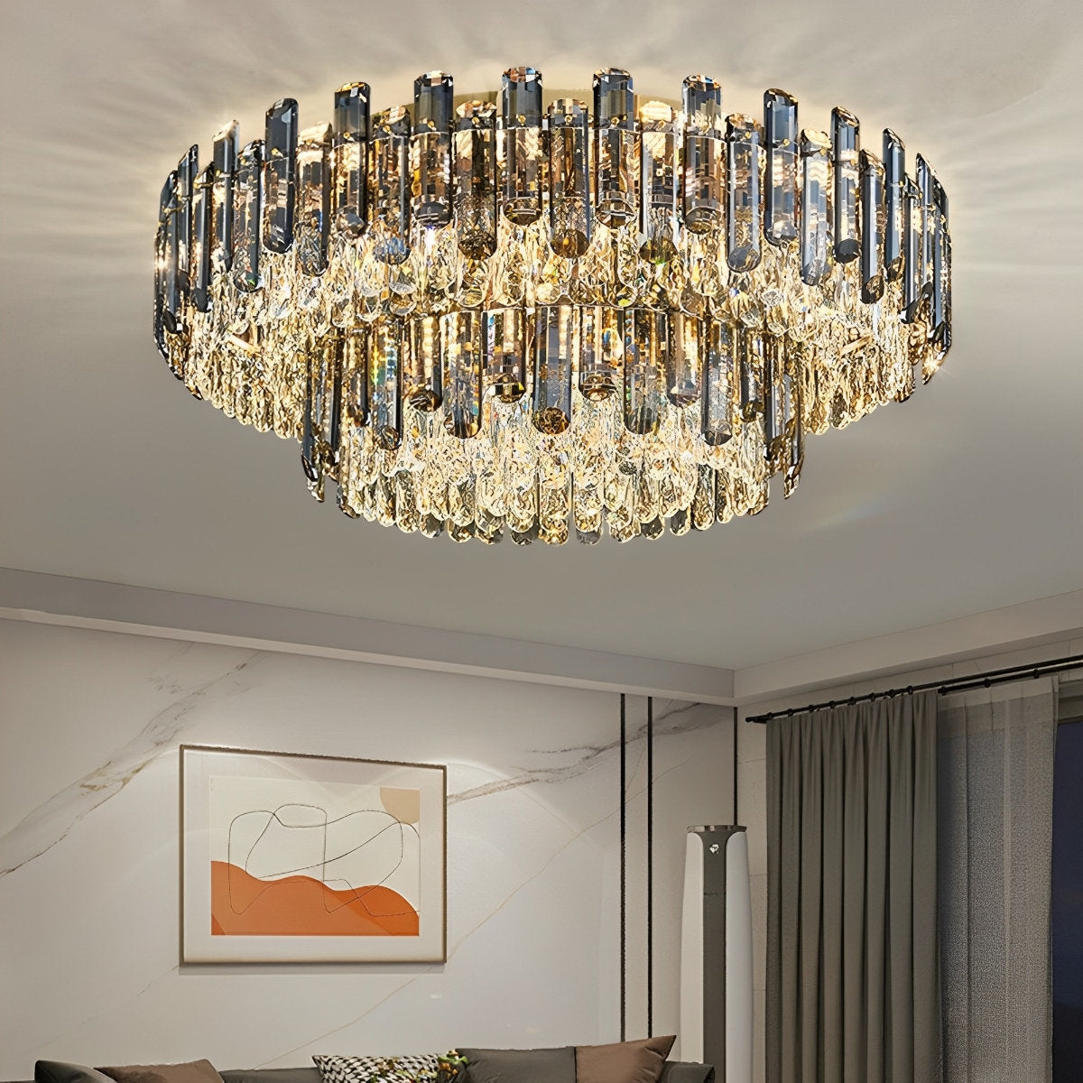 Modern Round Luxury Crystal Ceiling Lights