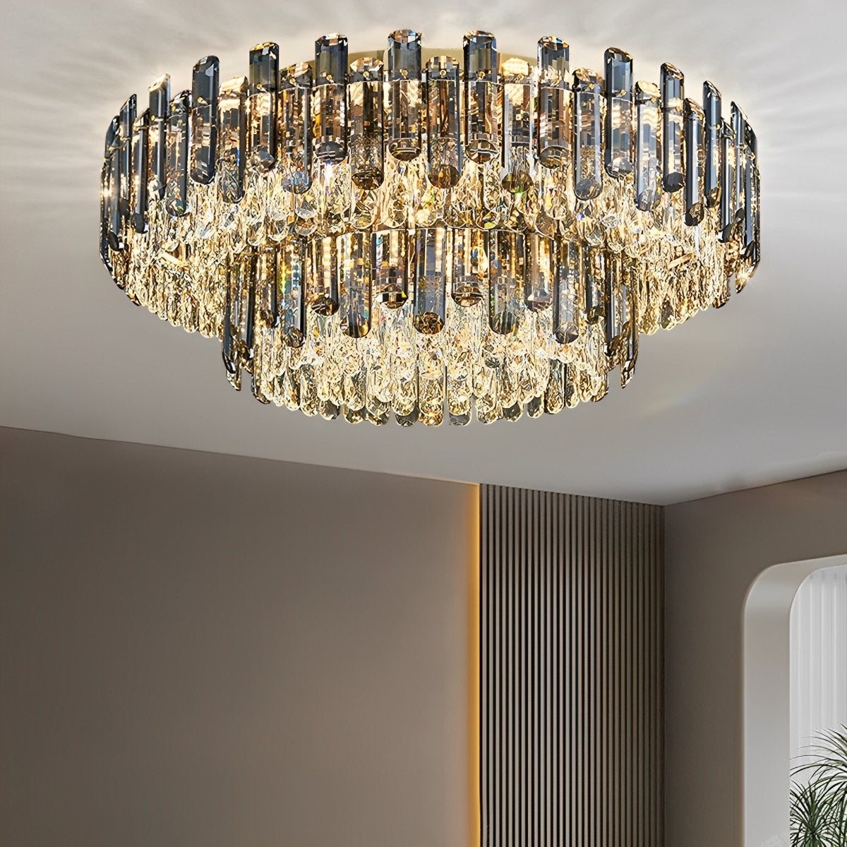 Modern Round Luxury Crystal Ceiling Lights