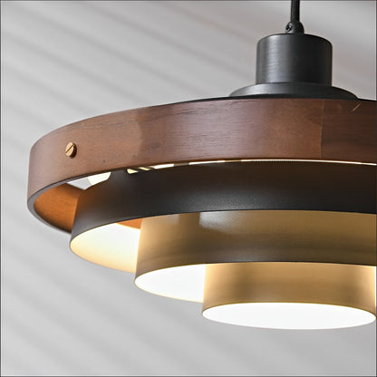 Modern Minimalist Shaded Drum Pendant Light