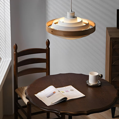 Modern Minimalist Shaded Drum Pendant Light